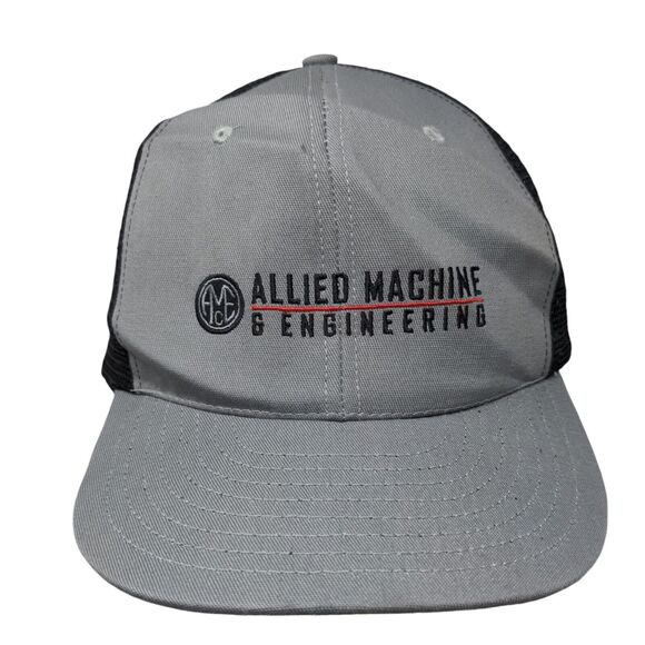 Allied Machine & Engineering Snapback Trucker Hat Gray One Size Mesh Back - Picture 1 of 7
